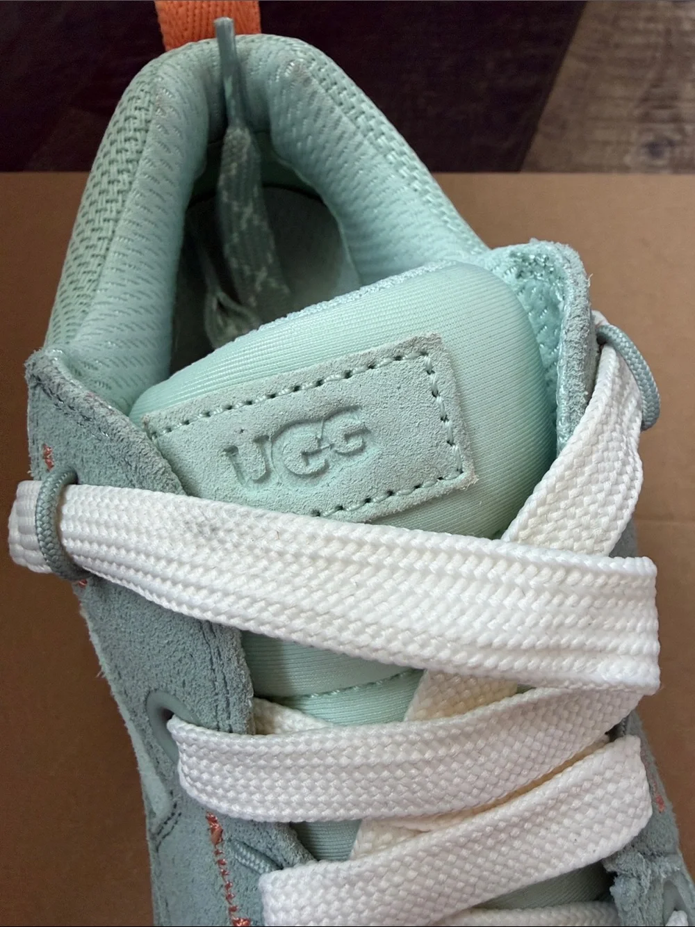 UGG women’s Mint Green and Peach Accent Lace-Up Sneakers - Picture 10 of 10